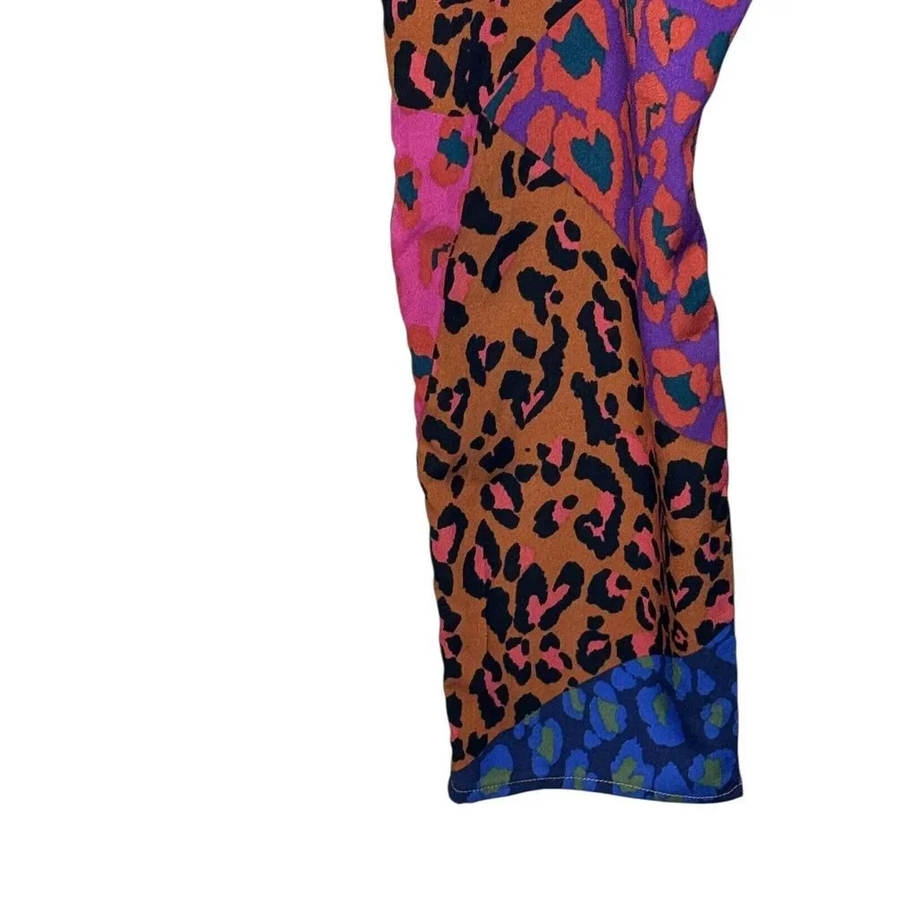 Joh Women's Pants Wess Animal‎ Print Charmeuse Relaxed Fit Colorful Sz. XS NWT